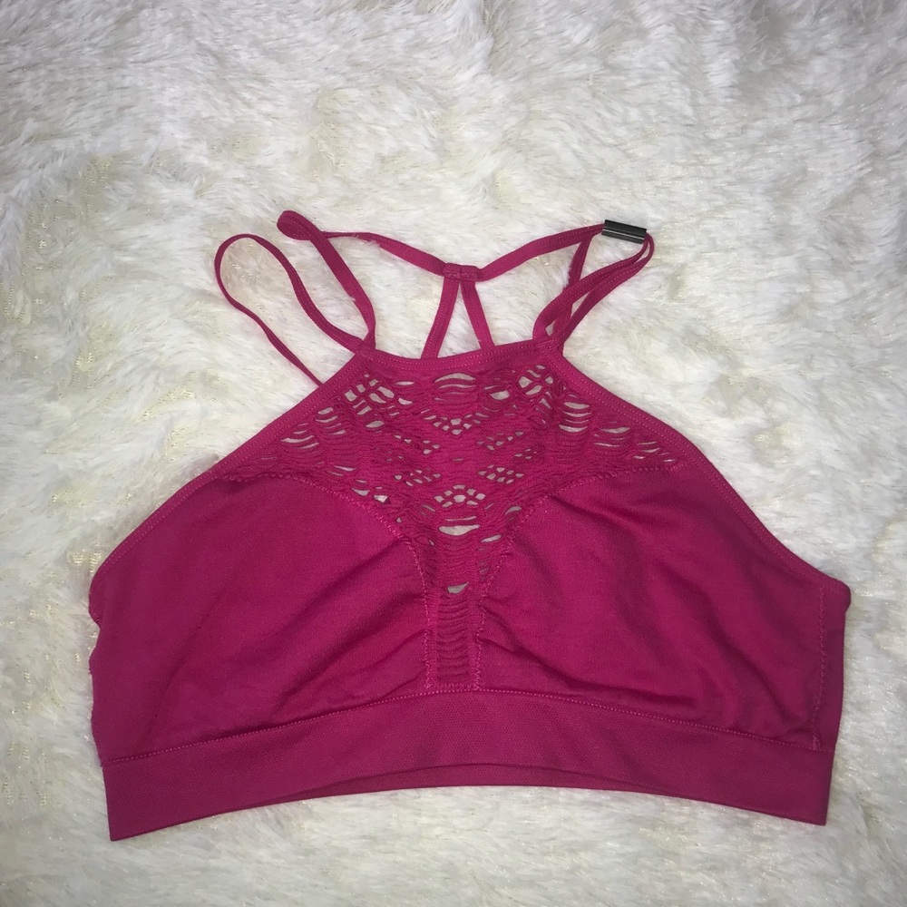 Victoria secret magenta crocheted look bralette